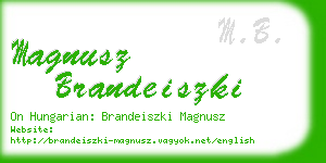 magnusz brandeiszki business card